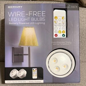 Merkury Wire-Free LED Light Bulbs with Remote